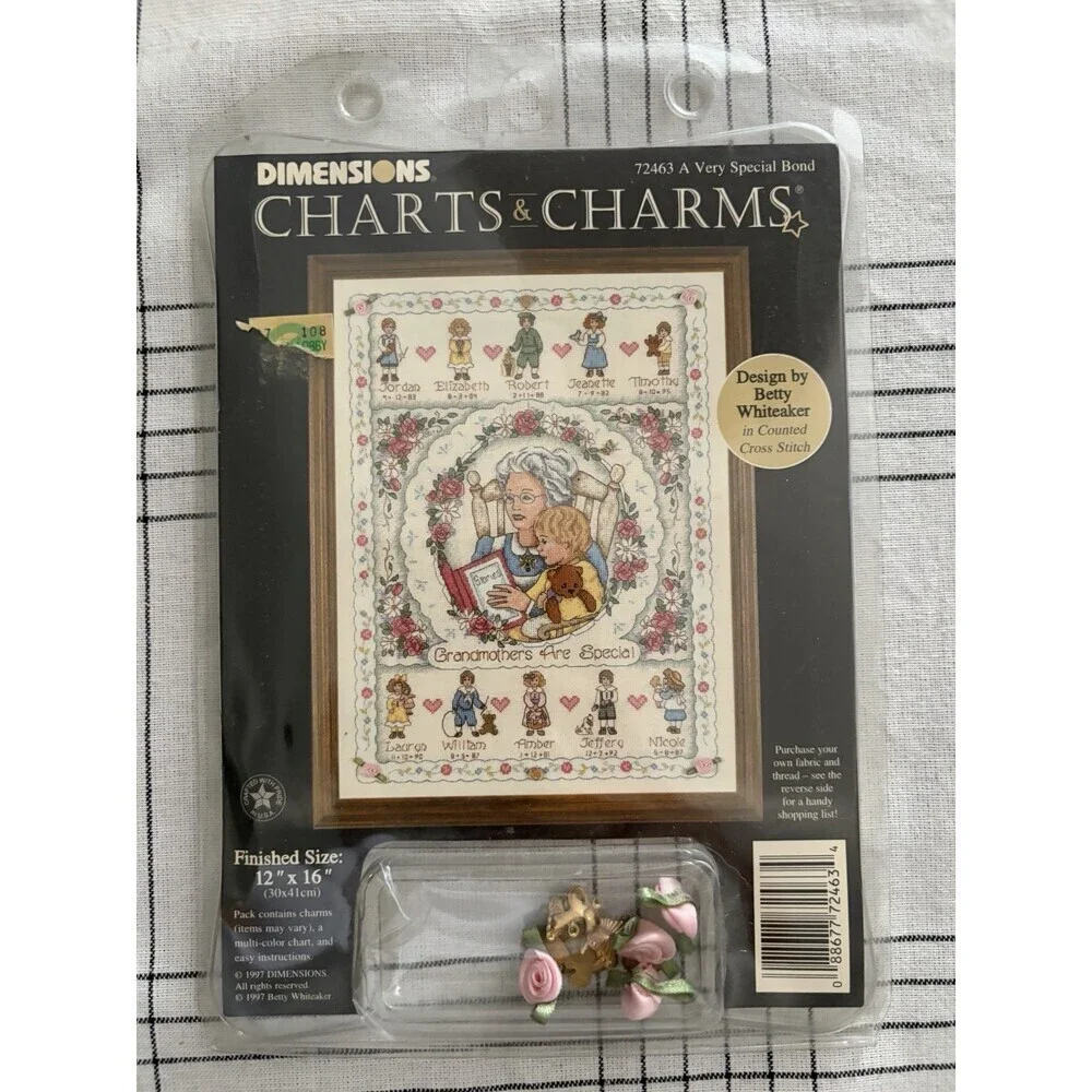 Dimensions  A Very Special Bond  Charts & Charms Cross Stitch Kit 72463
